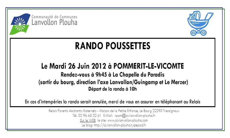 Rando-poussette 26 JUIN 2012